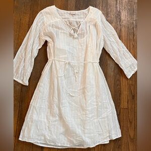 Merona White Tassel Tie Top